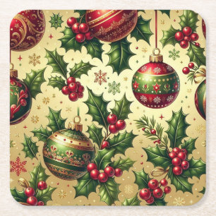 Weihnachtsbaumschmuck-Papieruntersetzer Rechteckiger Pappuntersetzer
