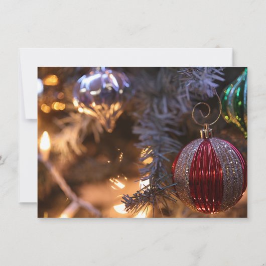 Weihnachtsbaumschmuck Party Einladung (Rückseite)