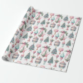 Weihnachtsbaumschmuck Pink Mint Geschenkpapier (Ungerollt)