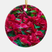 Weihnachtsbaumschmuck Poinsettia Keramik Ornament (Vorne)