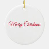 Weihnachtsbaumschmuck Poinsettia Keramik Ornament (Hinten)