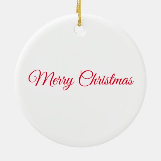 Weihnachtsbaumschmuck Poinsettia Keramik Ornament (Hinten)