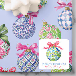 Weihnachtsbaumschmuck Quadratischer Aufkleber