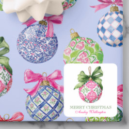 Weihnachtsbaumschmuck Quadratischer Aufkleber