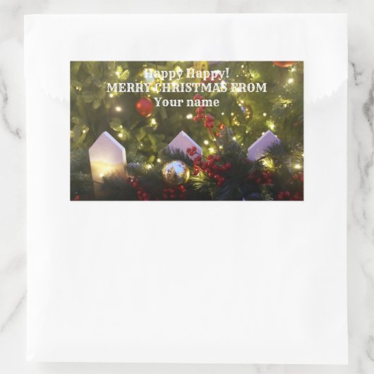 Weihnachtsbaumschmuck Rechteckiger Aufkleber (Tasche)