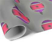 Weihnachtsbaumschmuck Rosa Lila auf Silber Geschenkpapier (Rolleneckpunkt)