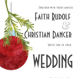 Weihnachtsbaumschmuck Rot, Modern Hochzeit Ankündigung