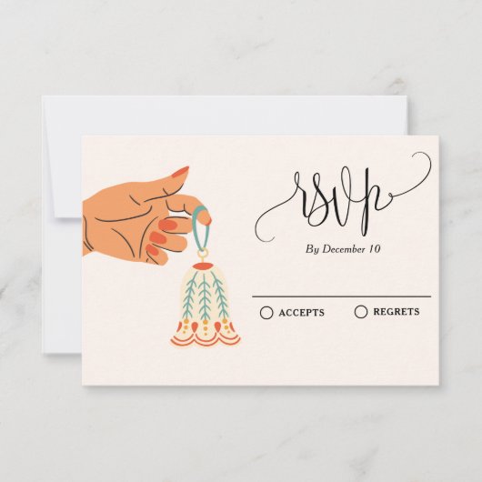 Weihnachtsbaumschmuck RSVP Karte (Vorderseite)