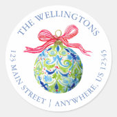 Weihnachtsbaumschmuck Runder Aufkleber (Vorderseite)