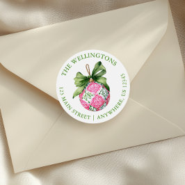 Weihnachtsbaumschmuck Runder Aufkleber