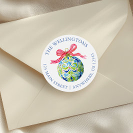 Weihnachtsbaumschmuck Runder Aufkleber