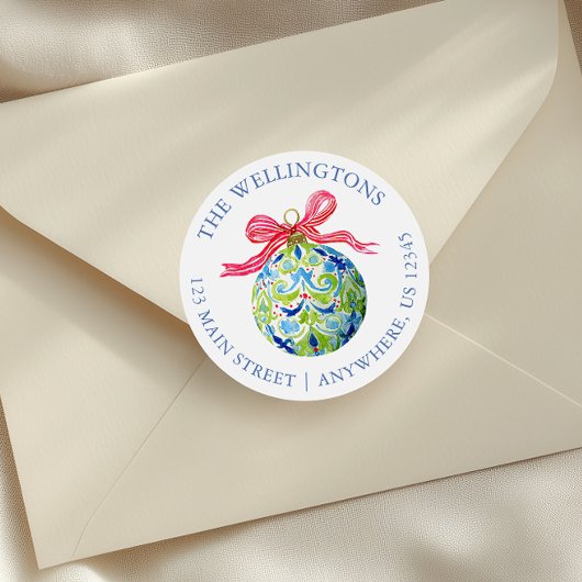 Weihnachtsbaumschmuck Runder Aufkleber