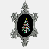 Weihnachtsbaumschmuck Schneeflocken Zinn-Ornament (Links)
