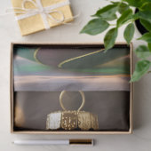 Weihnachtsbaumschmuck Schneekugel mit winzigem Bau Seidenpapier (Geschenk)