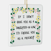 Weihnachtsbaumschmuck - Schwiegertochter Keramikornament (Rechts)