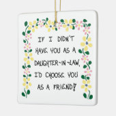Weihnachtsbaumschmuck - Schwiegertochter Keramikornament (Links)
