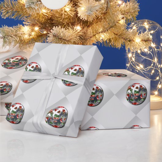 Weihnachtsbaumschmuck silberrot grün geschenkpapier (Feiertage)