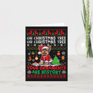 Weihnachtsbaumschmuck sind Geschichte Sweater York Karte