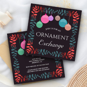 Weihnachtsbaumschmuck-Tausch-Weihnachtsfeier Einladung
