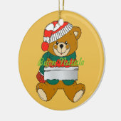 Weihnachtsbaumschmuck Teddybär Keramikornament (Links)