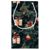 Weihnachtsbaumschmuck und Geschenkmuster Kleine Geschenktüte (Rückseite)