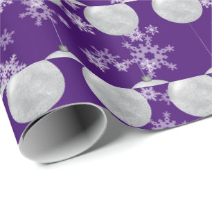 Weihnachtsbaumschmuck und Schneeflocken Geschenkpa Geschenkpapier