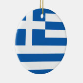 Weihnachtsbaumschmuck unter griechischer Flagge Keramikornament (Rechts)