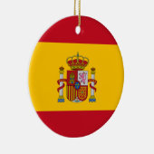 Weihnachtsbaumschmuck unter spanischer Flagge Keramik Ornament (Rechts)