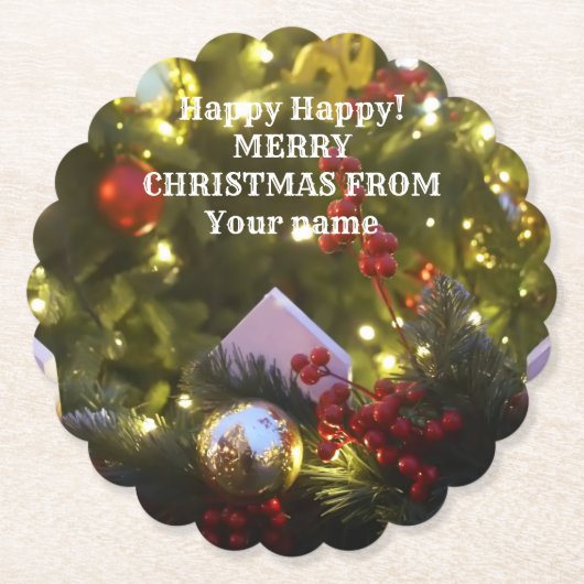 Weihnachtsbaumschmuck Untersetzer (Vorderseite)