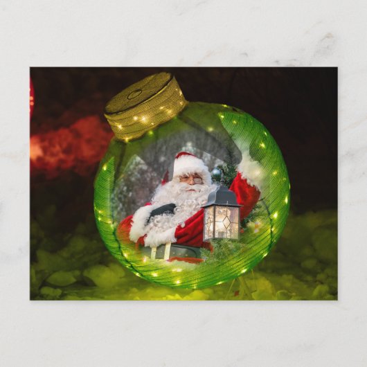 Weihnachtsbaumschmuck-Vorlage Postkarte (Vorderseite)
