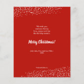 Weihnachtsbaumschmuck Weihnachtskarte (Rückseite)