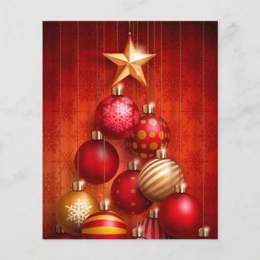 Weihnachtsbaumschmuck Weihnachtskarte (Vorderseite)