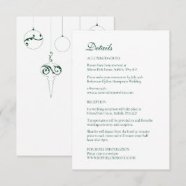 Weihnachtsbaumschmuck Winter Green Begleitkarte