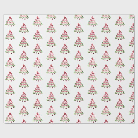 Weihnachtsbaumschmuck Wrapping Paper Geschenkpapier (Flach)