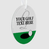 Weihnachtsbaumschmuck zum Foto für Golfspieler Ornament (Vorderseite)