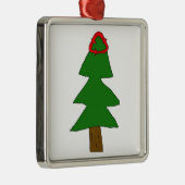 Weihnachtsbaumschmuck zum Recycling Silbernes Ornament (Rechts)