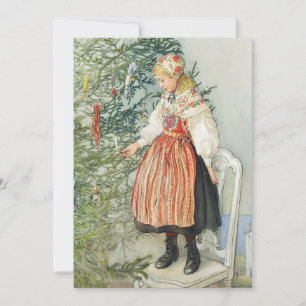 Weihnachtsbaumschmücken - Carl Larsson Feiertagskarte