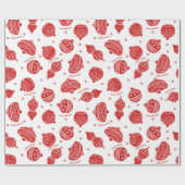 Weihnachtsbaumschmuckmuster Geschenkpapier (Flach)