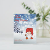 Weihnachtsbaumschnee Feiertagspostkarte (Stehend Vorderseite)