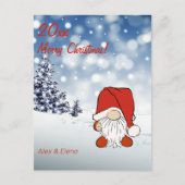Weihnachtsbaumschnee Feiertagspostkarte (Vorderseite)
