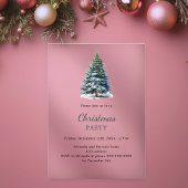 Weihnachtsbaumschnee von Hand gezeichnet Acryleinladungen