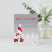 Weihnachtsbaumschnee Weihnachtsmann Postkarte (Stehend Vorderseite)