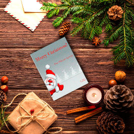 Weihnachtsbaumschnee Weihnachtsmann Postkarte