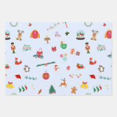 Weihnachtsbaumschnee Winterschneeflocke Weihnachts Geschenkpapier Set (Vorderseite)