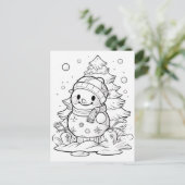 Weihnachtsbaumschneedecke Postkarte (Stehend Vorderseite)