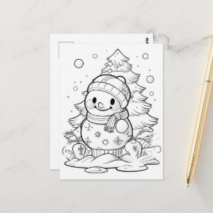 Weihnachtsbaumschneedecke Postkarte