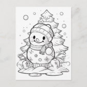Weihnachtsbaumschneedecke Postkarte (Vorderseite)
