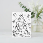 Weihnachtsbaumschneedecke Postkarte (Stehend Vorderseite)