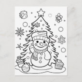Weihnachtsbaumschneedecke Postkarte (Vorderseite)