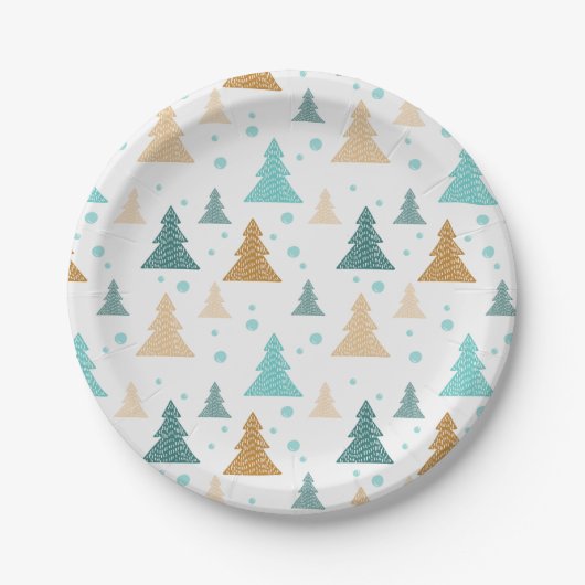 Weihnachtsbaumschneeflocke Pappteller (Vorderseite)